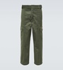 Mid-rise cotton cargo pants