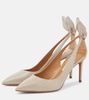 Bow Tie 85 metallic canvas pumps