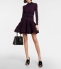 Ruffle virgin wool minidress
