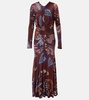 Delicate Garden ruched maxi dress