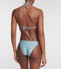 Floral-appliqué cutout bikini