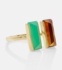 Bi Maxi 9kt gold ring with chrysoprase and citrine