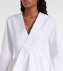 Asymmetric cotton minidress