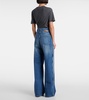 Mid-rise wide-leg jeans