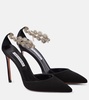 Comet embellished canvas pumps