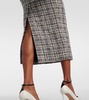 Belted Lurex® tweed midi dress