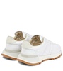 Leather-trimmed sneakers