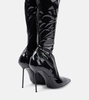 Lidia latex over-the-knee boots