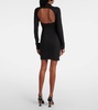 Embellished cutout ponte jersey minidress
