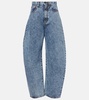 High-rise barrel-leg jeans