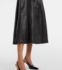 Kiera leather shirt dress