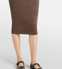 Melk virgin wool midi skirt