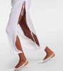 Off-shoulder ruched maxi dress