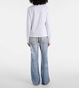 Face cotton-blend jersey top