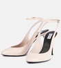 Patent leather slingback pumps