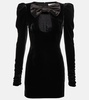 Cutout velvet minidress