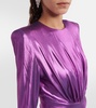 Draped satin jersey minidress