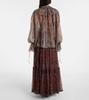 Paisley silk georgette blouse