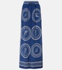 Oceane printed silk wide-leg pants