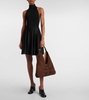Delta suede shoulder bag