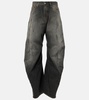 2006F distressed low-rise wide-leg jeans