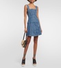 Bustier denim minidress