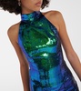 Sequined fishtail midi dress