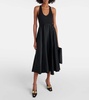 Cotton-blend midi dress