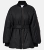 Belted cotton-blend jacket