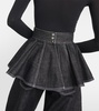 Peplum denim skirt belt