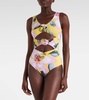 Beth floral cutout swimsuit