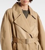 Cotton twill trench coat