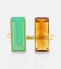 Bi Maxi 9kt gold ring with chrysoprase and citrine