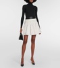 High-rise knit miniskirt