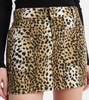 Leopard-print cotton miniskirt