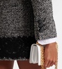 Cropped wool-blend tweed jacket