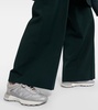Leather-trimmed low-top sneakers