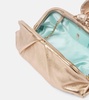 Bow Tie metallic leather clutch