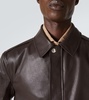 Leather blouson