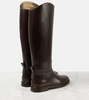 Leather knee-high boots