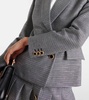 Houndstooth wool-blend jacket
