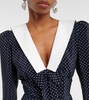 Bow-detail silk midi dress