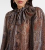 Paisley silk georgette blouse