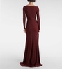 Draped crêpe jersey gown