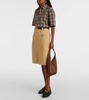 Midi suede shoulder bag