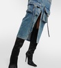 Denim midi skirt