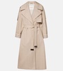 Oversized twill trench coat