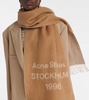 Logo wool scarf