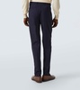Cotton-blend gabardine slim pants