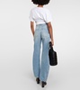Logo cotton jersey crop top